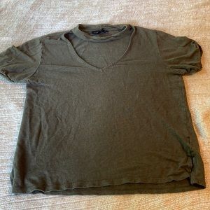 Green vneck tshirt